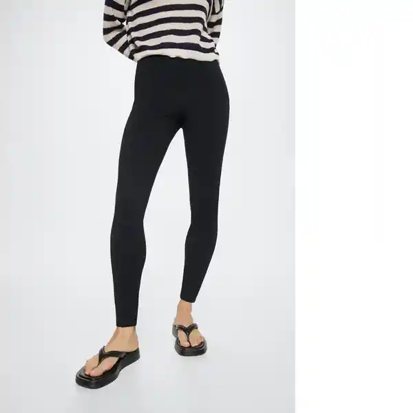 Leggings Punta-A Negro Talla XL Mujer Mango