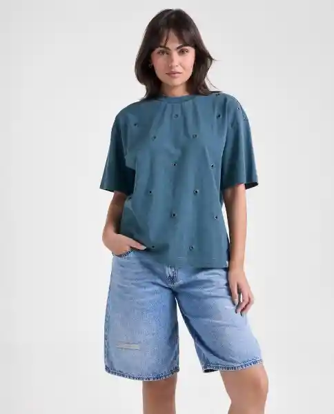 Camiseta Mujer Verde Talla L 609G009_VER184612 Americanino