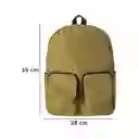 Maleta Con Doble Bolsa Frontal Verde Militar Miniso