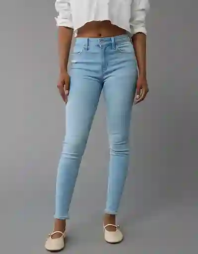 Jean Mujer Azul Talla: 2 SHORT 5139437 American Eagle