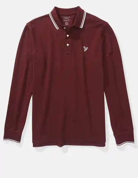 Polo Hombre Vinotinto Talla: SMALL 3079104 American Eagle