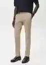 Pantalón Barna Beige Talla 44 Hombre Mango