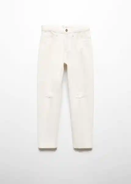 Jean Dad Blanco Talla 10 Niños Mango