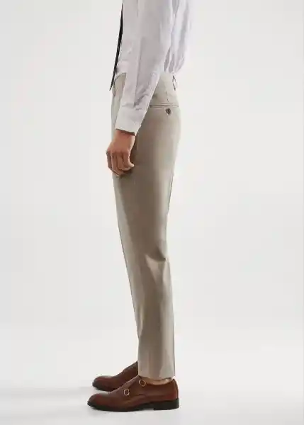 Pantalón Brasilia Beige Talla 42 Hombre Mango