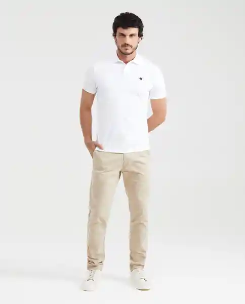 Camiseta Polo Knob Details Masculino Blanco 0 Claro S Chevignon