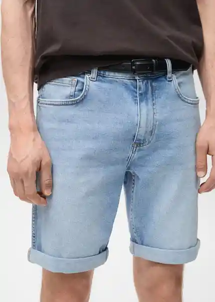 Bermuda Rock Tejano Medio Talla 38 Hombre Mango
