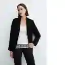 Blazer Americana Eleonor Negro Talla 25 Mujer Mango