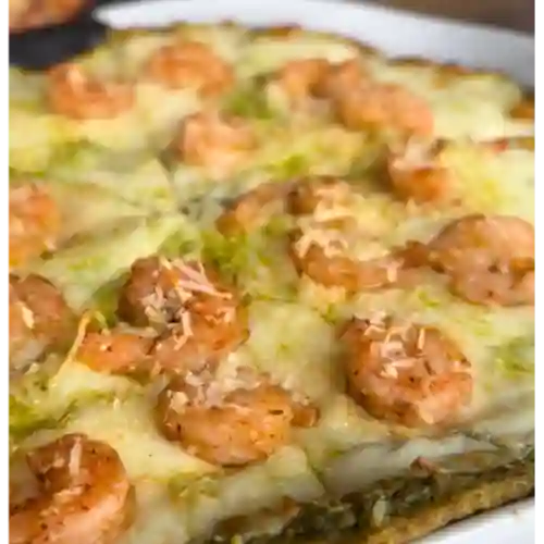 Pizza Pesto Camaron