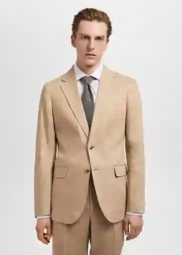 Blazer Americana Amalfi Beige Talla 56 Hombre Mango