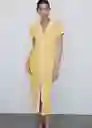 Vestido Tuni2 Amarillo Talla 24 Mujer Mango