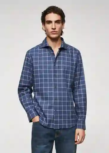 Camisa Grignon Celeste Talla XL Hombre Mango