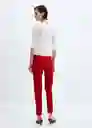 Pantalón Malu5-H Rojo Talla 40 Mujer Mango