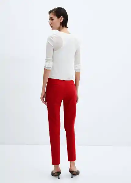 Pantalón Malu5-H Rojo Talla 40 Mujer Mango