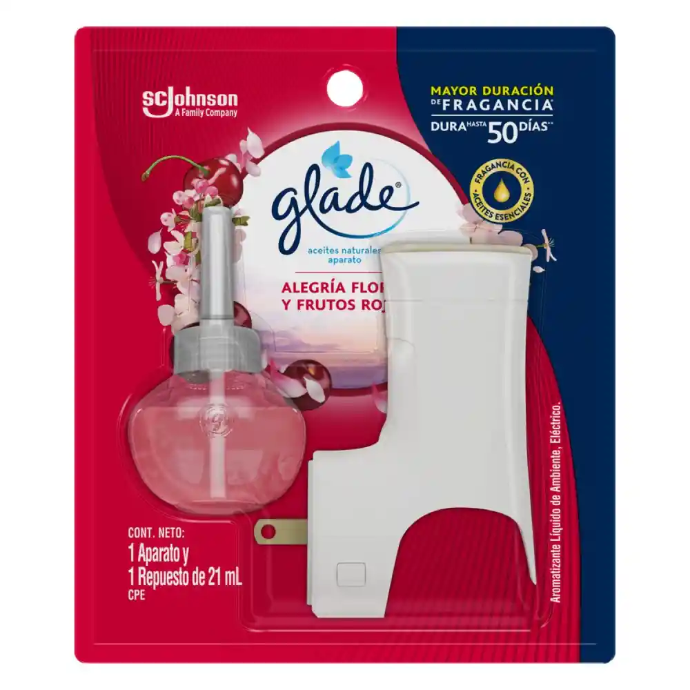 Glade Ambientador Aceites Naturales Alegría Floral y Frutos Rojos 