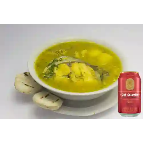 Combo Sancocho de Bagre + Club col. Roja Lta 330ml