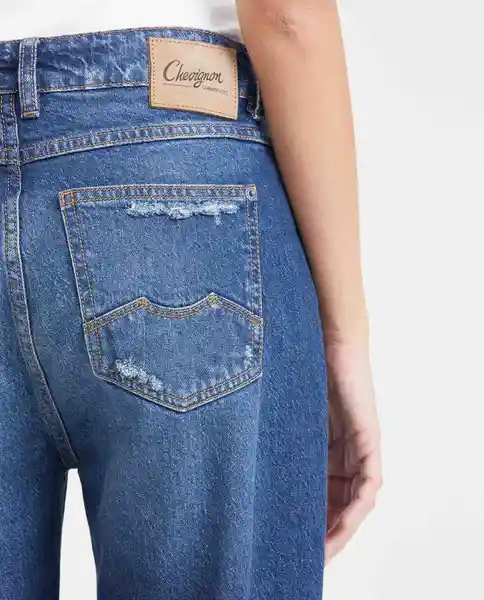 Jean Medium Rise- Boy Azul Clásico Oscuro 6 Chevignon
