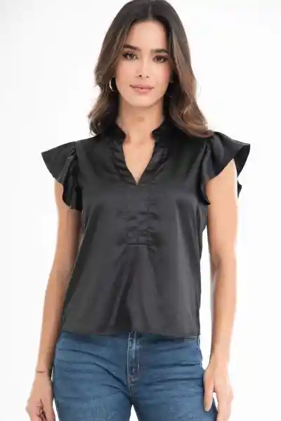 Ragged Blusa Escandinavia Color Negro Talla S