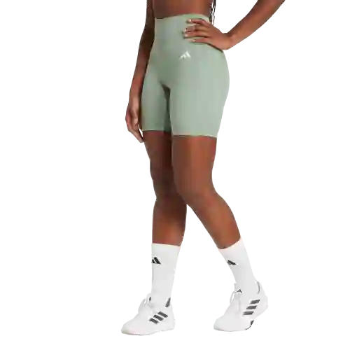 Adidas Licra Opt Ess St 7In Entrenamiento de Mujer Verde Talla S
