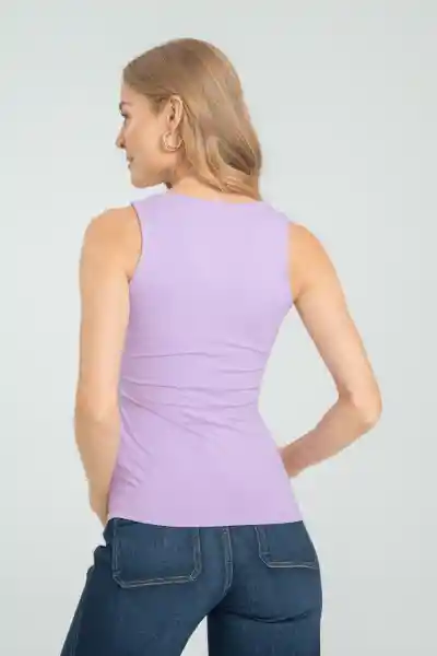 Top Basic Color Lila Talla S Ragged