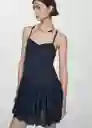 Vestido Soni Navy Talla M Mujer Mango