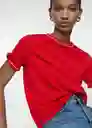 Camiseta Ritac Rojo Talla M Mujer Mango