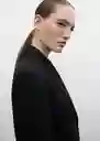Abrigo Chinchin Negro Talla M Mujer Mango