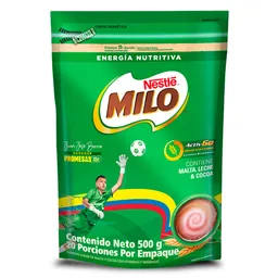 MILO en polvo Bolsa x 500gr