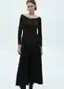 Vestido Valvina Negro Talla S Mujer Mango