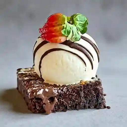 Brownie con Helado