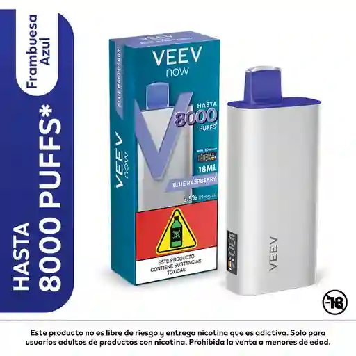 Vapeador Veev Now Frambuesa Azul 8000 Puffs
