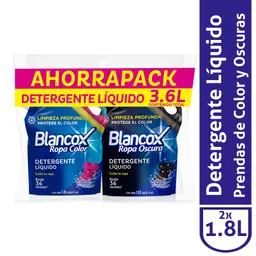 Blancox Detergente Líquido Ropa Oscura + Ropa de Color C/u 1.8 L