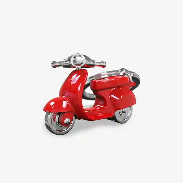 Llavero Scooter Roja y Plateada