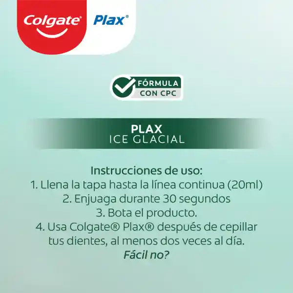 Enjuague Bucal Colgate Plax Ice Glacial 500ml