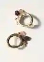 Pendientes Marlen Oro Talla 99 Mujer Mango