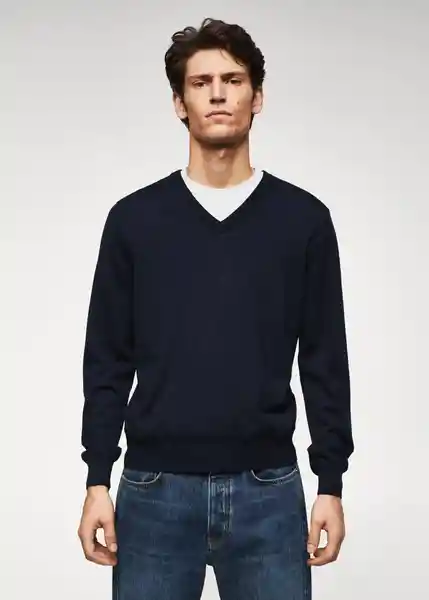 Saco Jersey Willyv Navy Talla L Hombre Mango