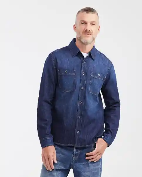 Camisa Manga Larga Osc Azul Clásico Oscuro Talla M Chevignon