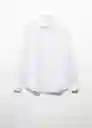 Camisa Emérito Blanco Talla M Hombre Mango