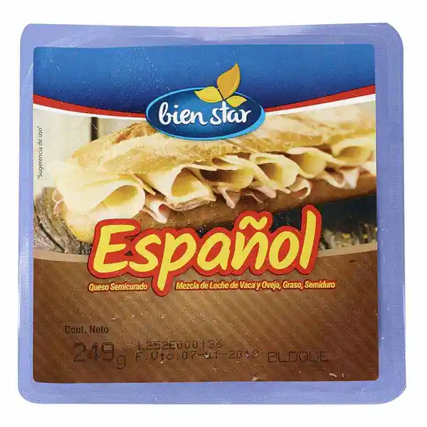 Queso Español Bien Star Bloque