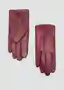 Guantes Helena Burdeos Talla S Mujer Mango