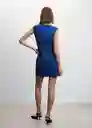 Vestido Dafne Azul Talla S Mujer Mango