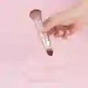 Brocha Maquillaje Retráctil de Doble Punta Serie Dorada Miniso