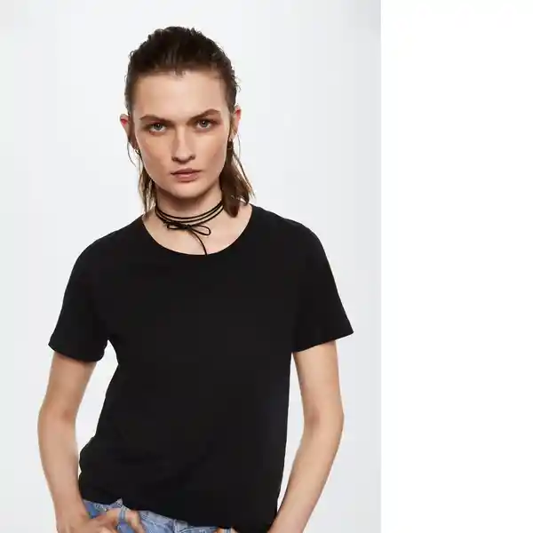 Camiseta Laki Negro Talla S Mujer Mango