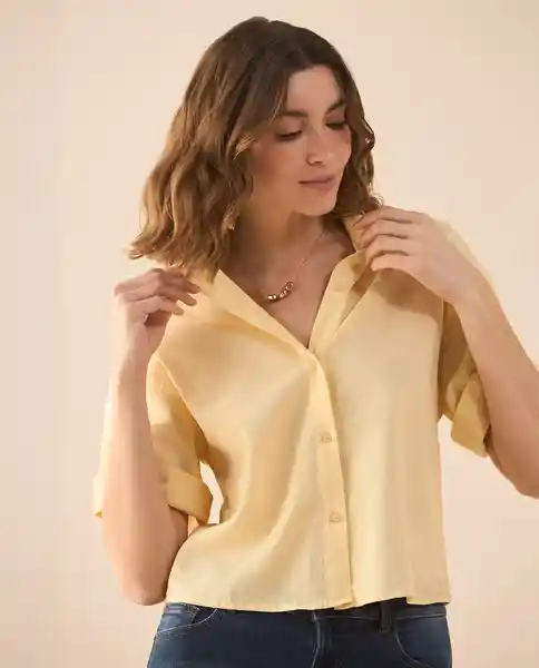 Camisa Amarillo Venecia Claro Talla XS 611G031 Esprit