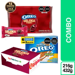 Combo Oreo Galleta Selena Gomez 12 Und + Crema Vainilla 6 Und
