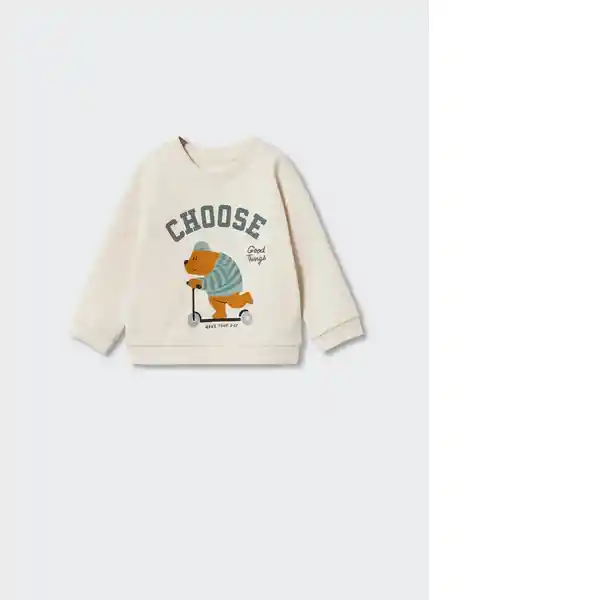 Sudadera Mateos3 Off White Talla 70 Niños Mango