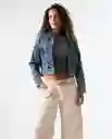 Chaqueta Mujer Azul Talla S 322G000_AZU174429 Americanino