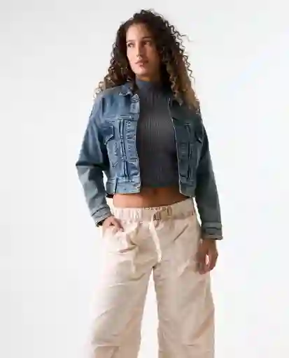 Chaqueta Mujer Azul Talla S 322G000_AZU174429 Americanino