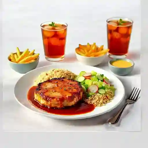 Chuleta Ahumada en Salsa Bbq