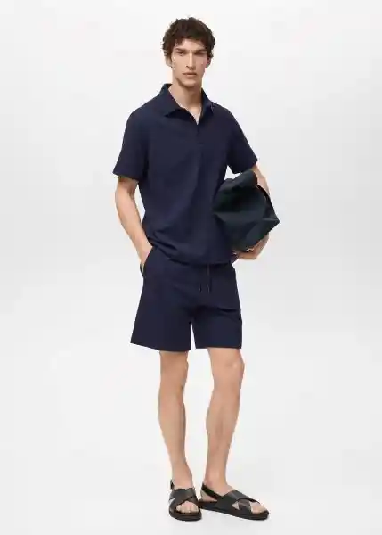 Short Seers Navy Talla M Hombre Mango