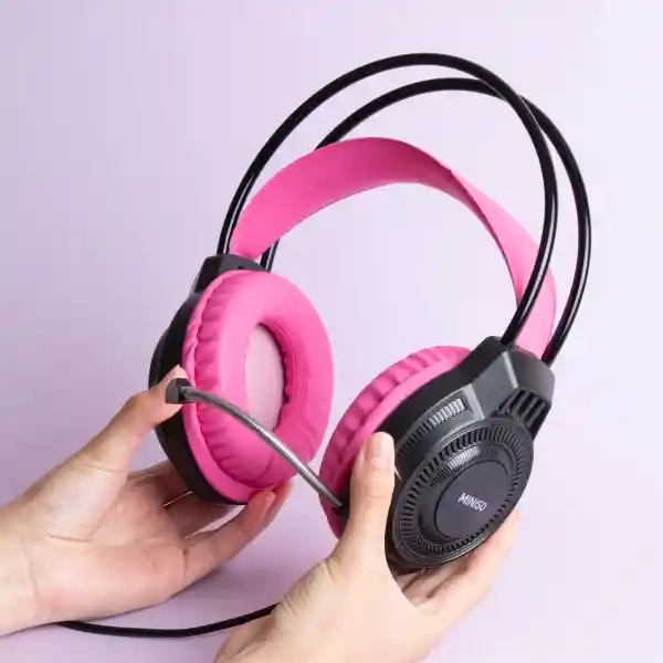 Audífonos Gaming de Diadema Morados GH220 Miniso